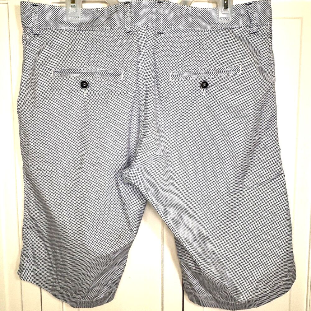 Mezzo Uomo Men's Blue White Bermuda Chino Shorts, 36, 100% Cotton Made in Greece - Picture 9 of 9